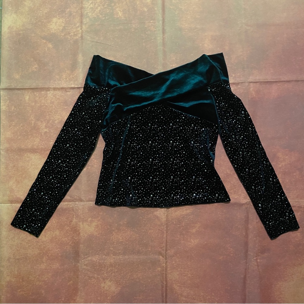 Shein Rhinestone Longsleeve Top